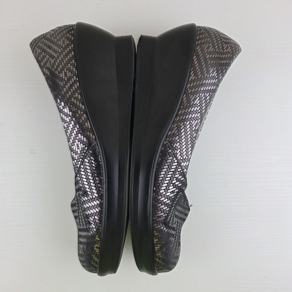 Alegria Women's Flirt‎ Dazzler Leather Pewter Wedge Size 9.5 - Picture 9 of 12